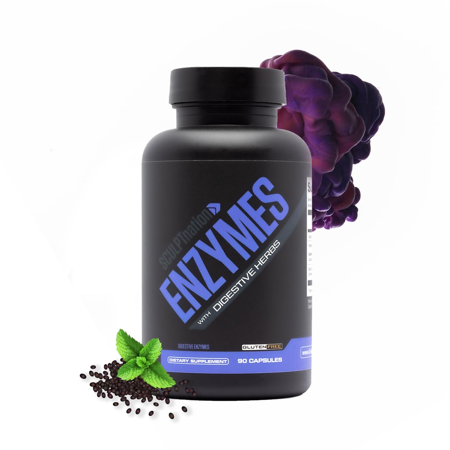 Sculpt Nation by V Shred Digestive Enzymes – Multi Enzyme for Digestion & Gut Health (90 Gluten-Free Capsules)