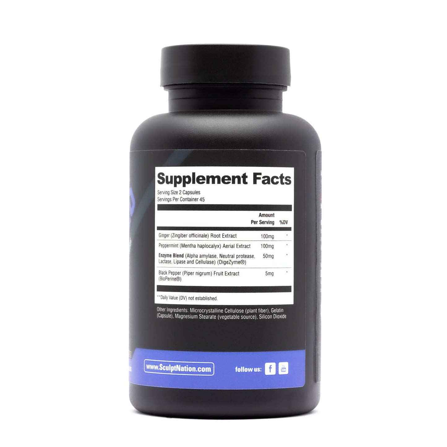 Sculpt Nation by V Shred Digestive Enzymes – Multi Enzyme for Digestion & Gut Health (90 Gluten-Free Capsules)