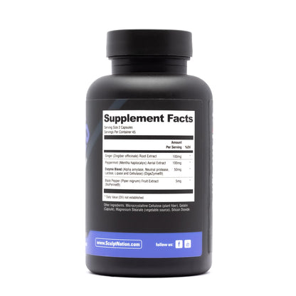 Sculpt Nation by V Shred Digestive Enzymes – Multi Enzyme for Digestion & Gut Health (90 Gluten-Free Capsules)