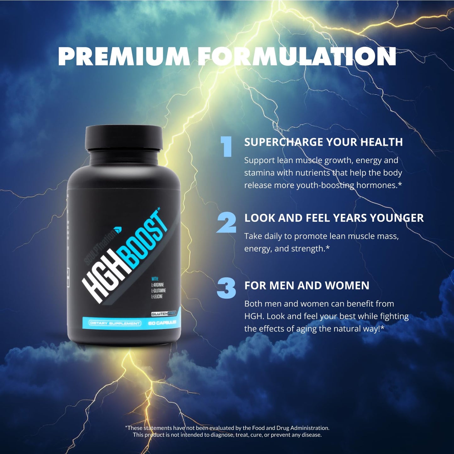 Sculpt Nation by V Shred: L-Arginine, Tribulus & Amino Acids for Energy, Performance & Vitality | 60 Gluten Free Capsules