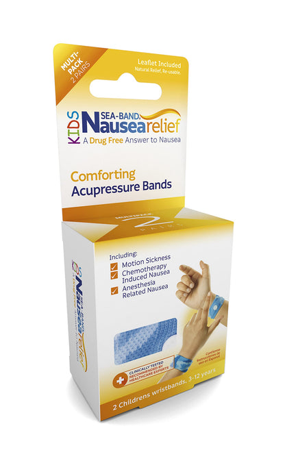 Sea-Band Anti-Nausea Acupressure Wristbands — Child Size, 2 Pairs