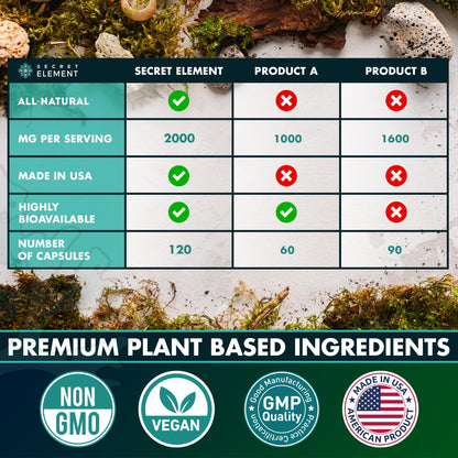 Sea Moss Capsules – Irish Sea Moss with Burdock Root, Bladderwrack & Muira Puama