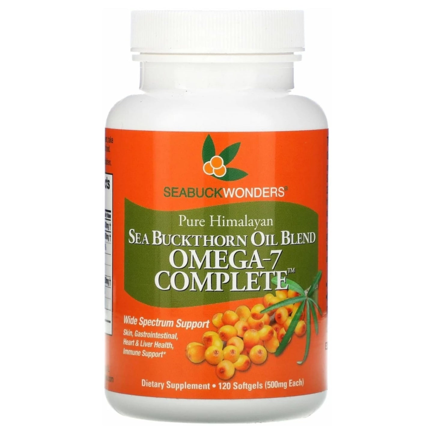 SeabuckWonders Organic Sea Buckthorn Oil Softgels – Omega-7, 120 Count, 1000mg