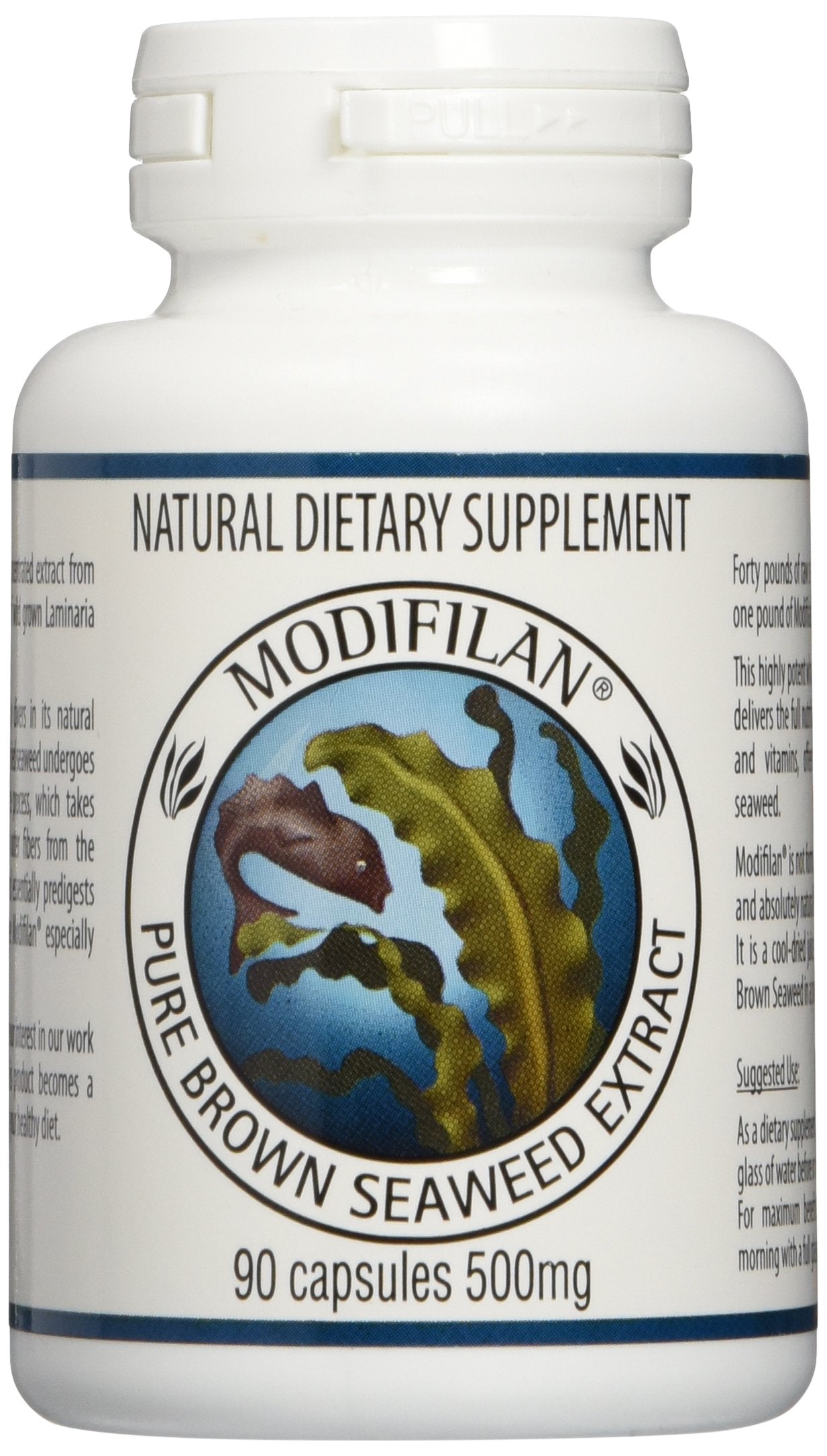 Seaweed Modifilan Capsules, 90 Count (Pack of 2) - Gluten-Free & Macrobiotic