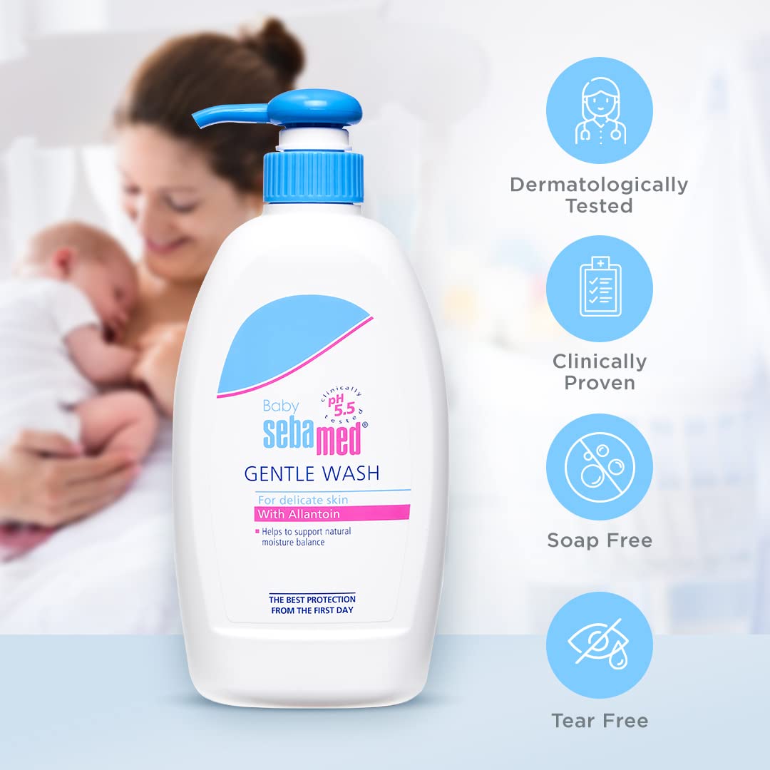 Sebamed Baby Gentle Wash | No-Tear Formula for Delicate Baby Skin – pH 5.5 | 13.5 Fl Oz