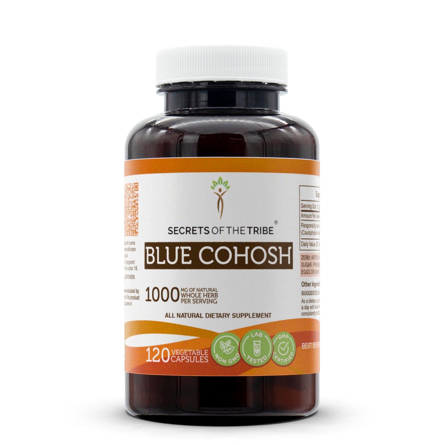Secrets of the Tribe Blue Cohosh 120 Capsules | Vegetable Capsules, Responsibly Farmed Caulophyllum Thalictroides