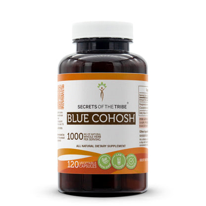 Secrets of the Tribe Blue Cohosh 120 Capsules | Vegetable Capsules, Responsibly Farmed Caulophyllum Thalictroides