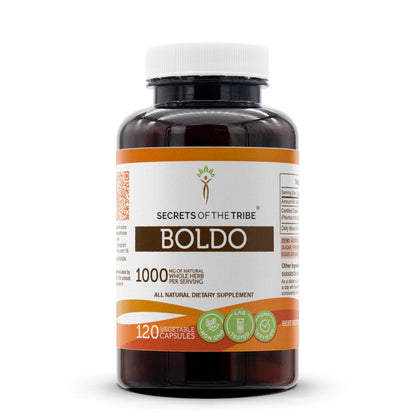 Secrets of the Tribe Boldo 120 Capsules – 1000 mg Per Serving (Peumus boldus)