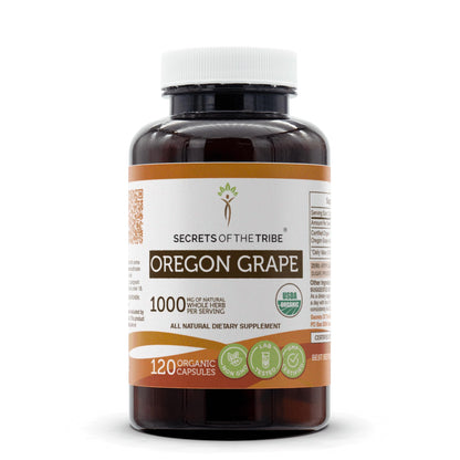 Secrets of the Tribe Oregon Grape Capsules – USDA Organic (120 Count)