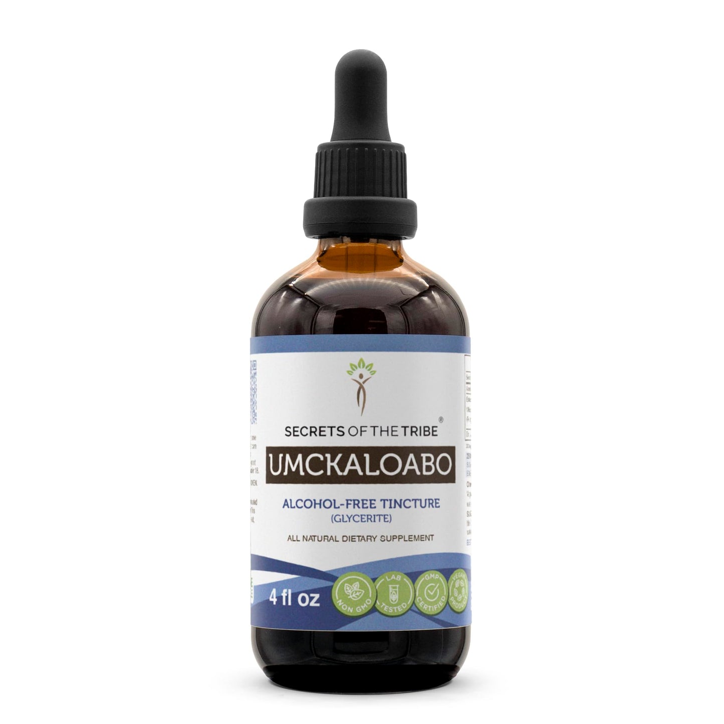 Secrets of the Tribe Umckaloabo Tincture Alcohol-Free Extract | Wildcrafted Pelargonium sidoides 4 oz