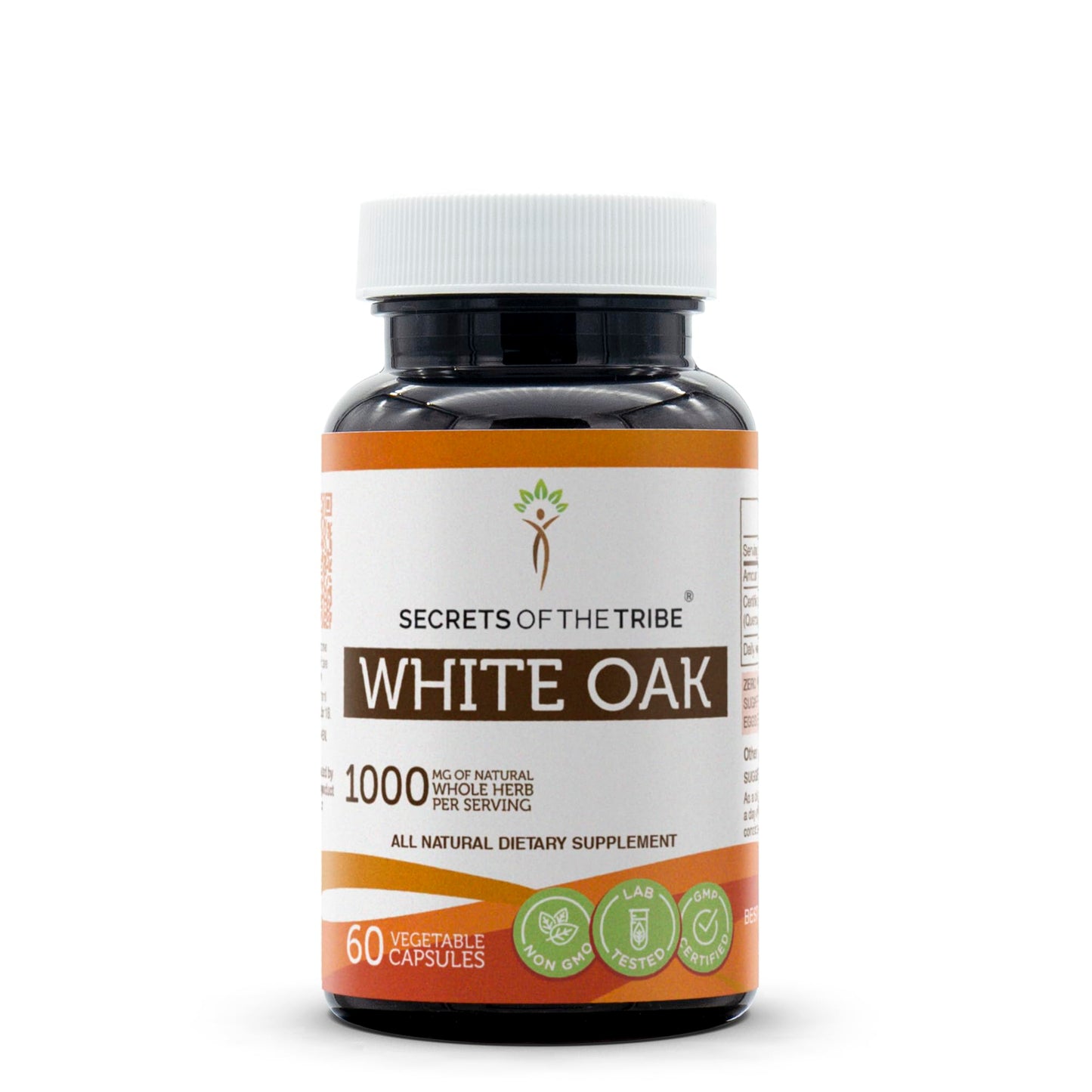 Secrets of the Tribe White Oak 60 Capsules | 1000 mg White Oak Bark