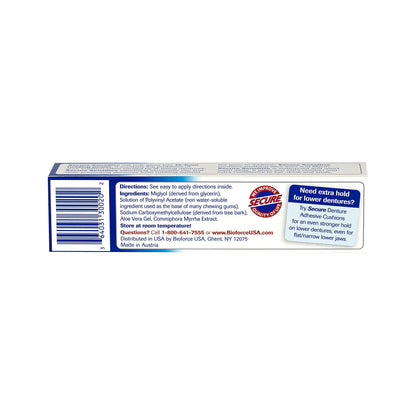 Secure Denture Bonding Adhesive Zinc 1 oz – Sensitive Gum Formula