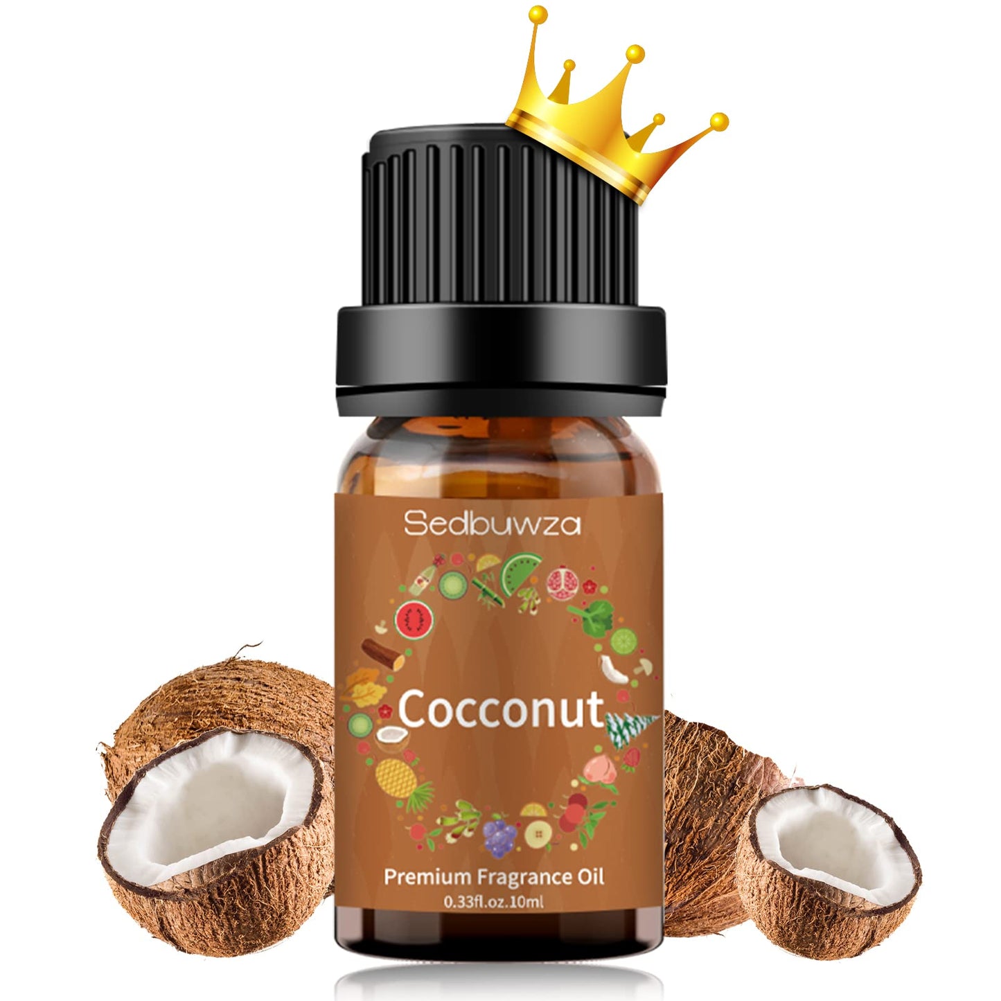Sedbuwza Coconut Essential Oil – Pure Organic Fragrance Oil for Diffuser, Soap, Candle & Perfume