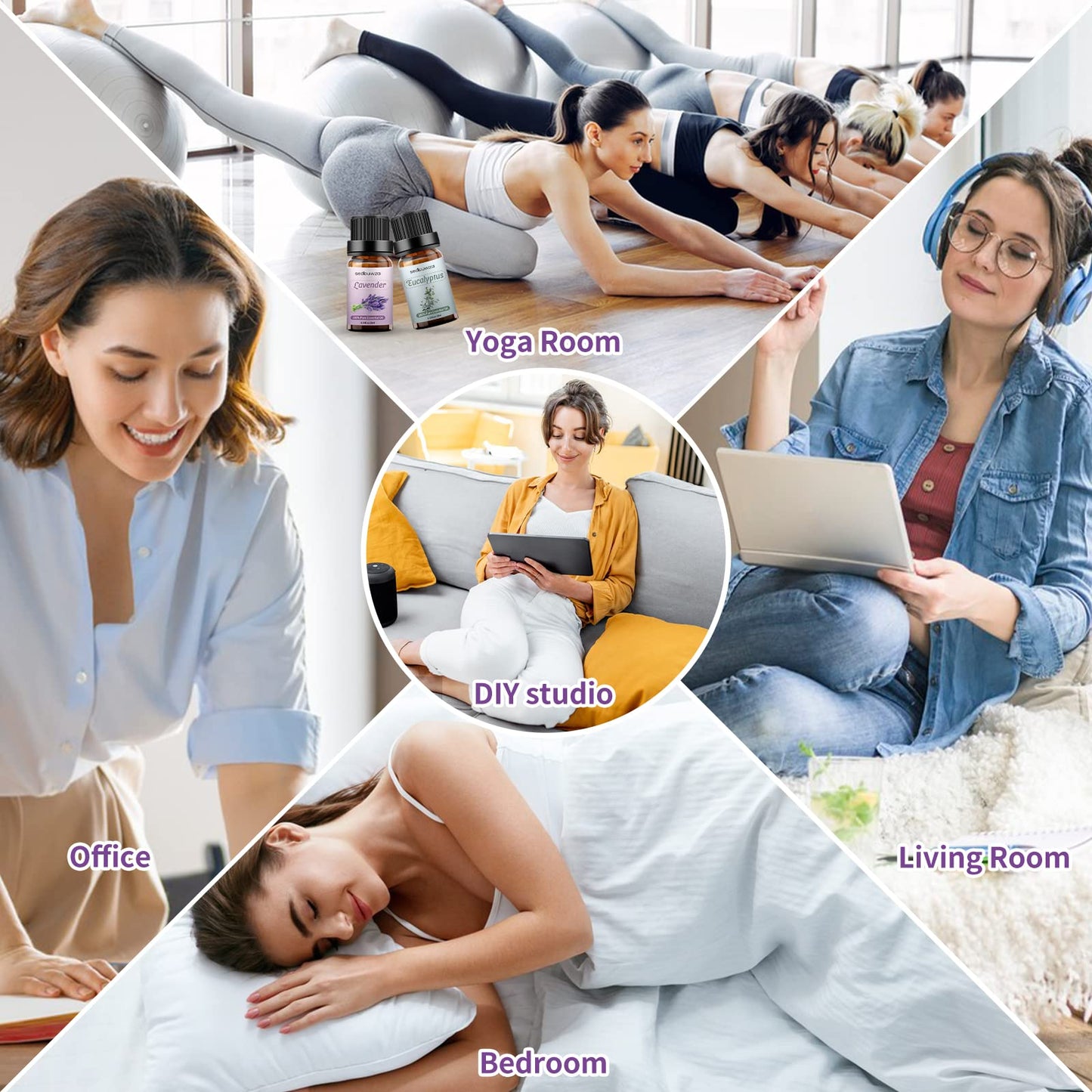 Sedbuwza Lavender & Eucalyptus Essential Oil Set – 2 x 10 ml | Diffuser, Aromatherapy, Soap & Candle Making