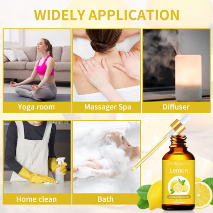 Sedbuwza Lemon Essential Oil 3.38 Fl Oz – 100% Pure, Undiluted Lemon Oil for Diffusers, Aromatherapy, Candles & Soap Making