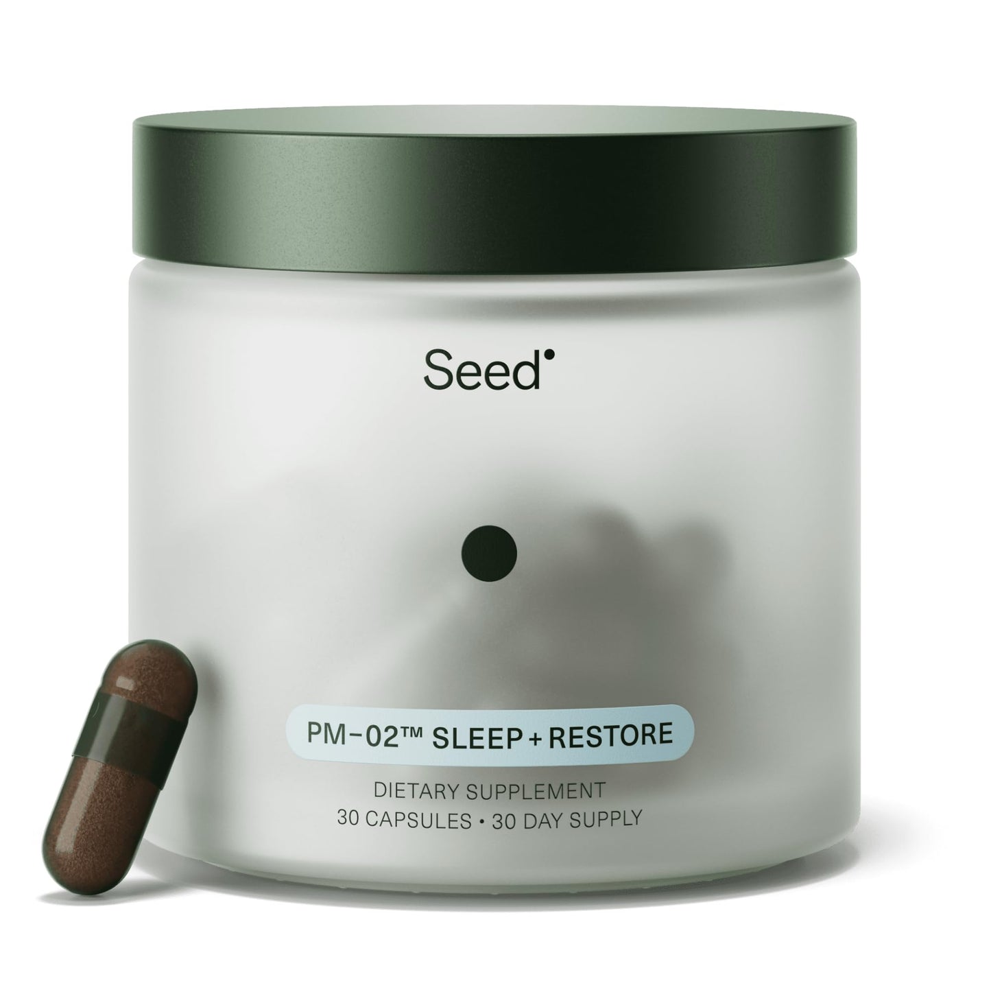 Seed PM-02 Sleep + Restore - Melatonin + Ashwagandha Sleep Aid (30-Day, Vegan)