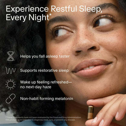 Seed PM-02 Sleep + Restore - Melatonin + Ashwagandha Sleep Aid (30-Day, Vegan)