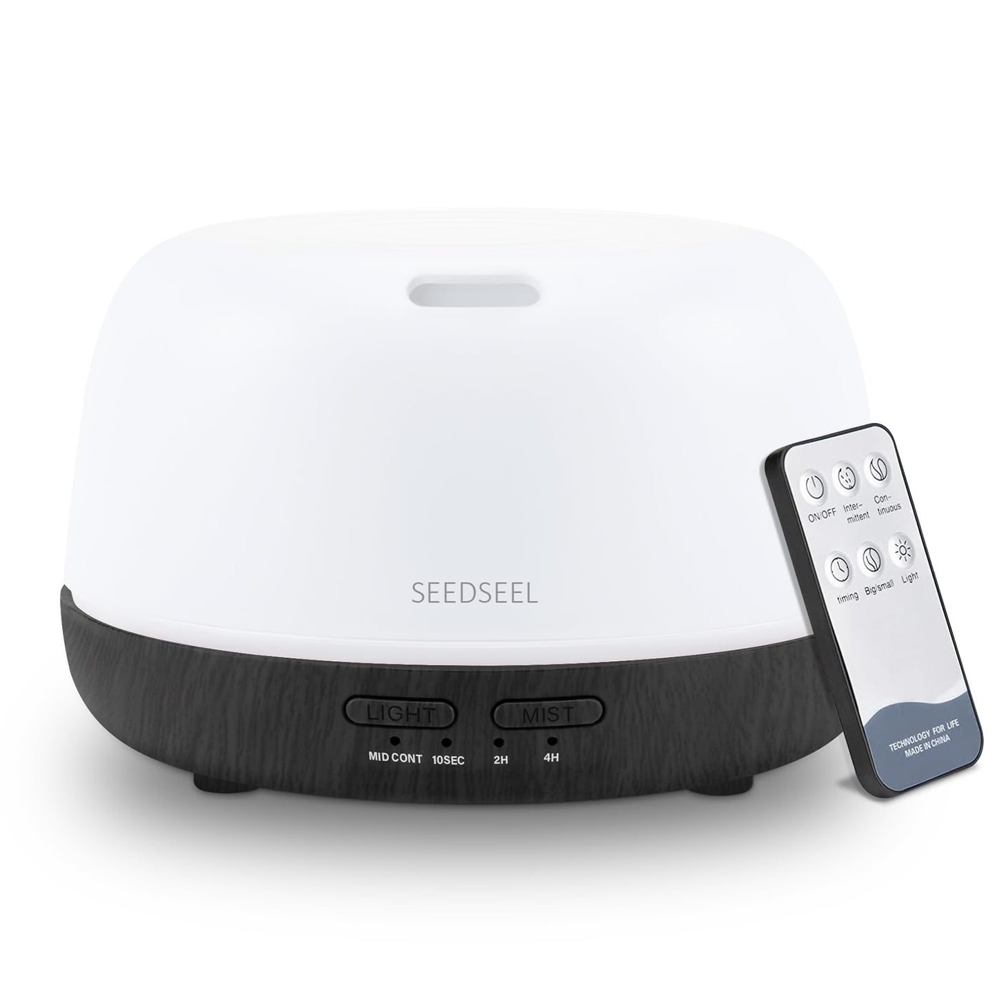 SEEDSEEL 300ML Essential Oil Diffuser with Remote | 7-Color LED Lights for Small Rooms