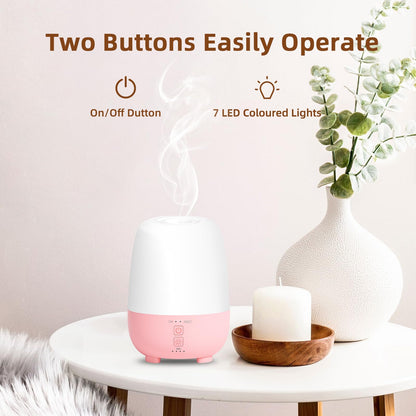 SEEDSEEL Cordless Essential Oil Diffuser 150ML – Portable USB-C Diffuser with 7 LED Lights