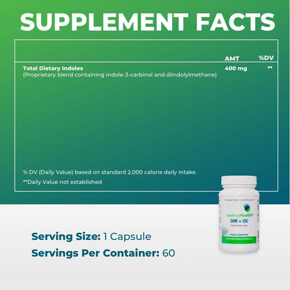 Seeking Health DIM & I3C – Supports Healthy Estrogen Metabolism & Liver Health | 400 mg, 60 Capsules