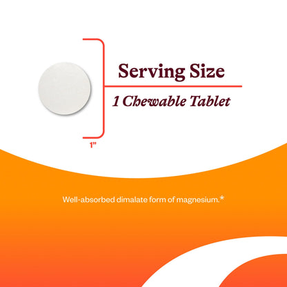 Seeking Health Magnesium Malate Chewable - 100 mg, 100 Tablets | Energy, Muscle & Nerve Support
