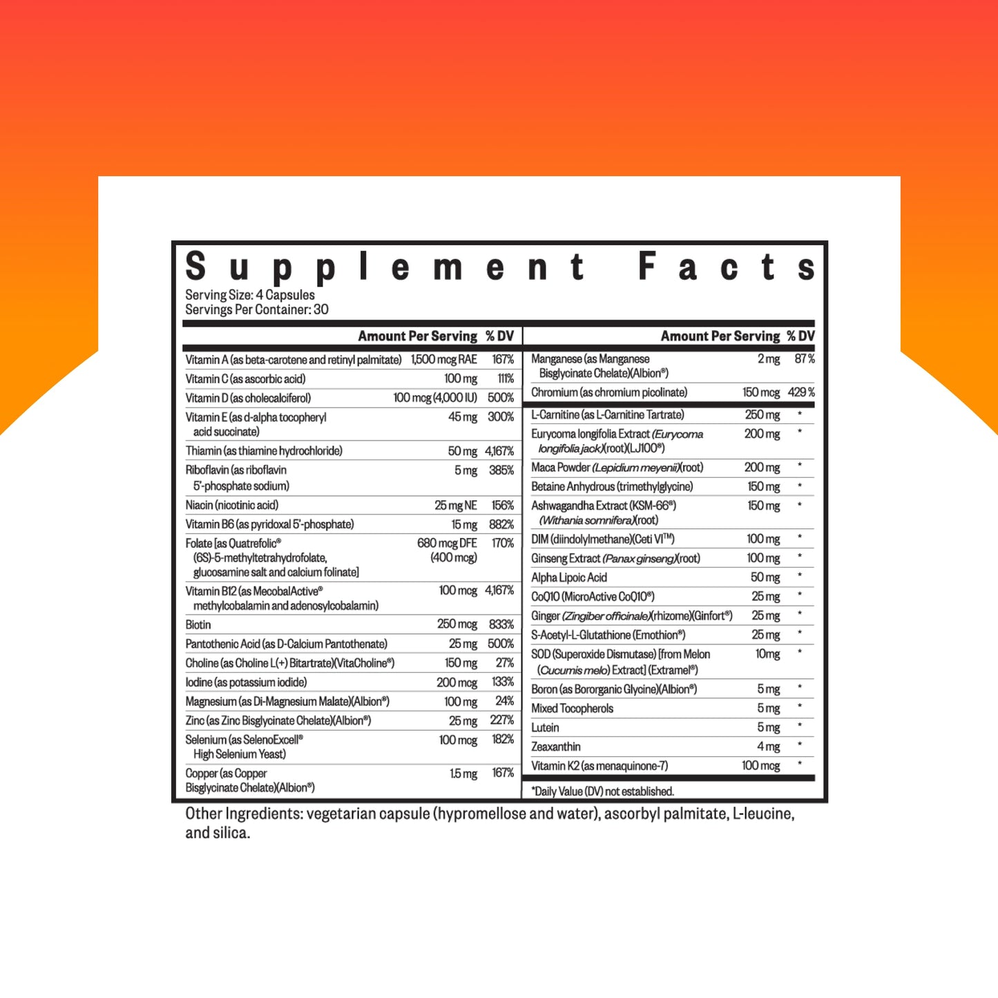 Seeking Health Optimal Man Multivitamin — Zinc, Active Folate & Alpha-Lipoic Acid for Energy & Brain Health | 30 Servings
