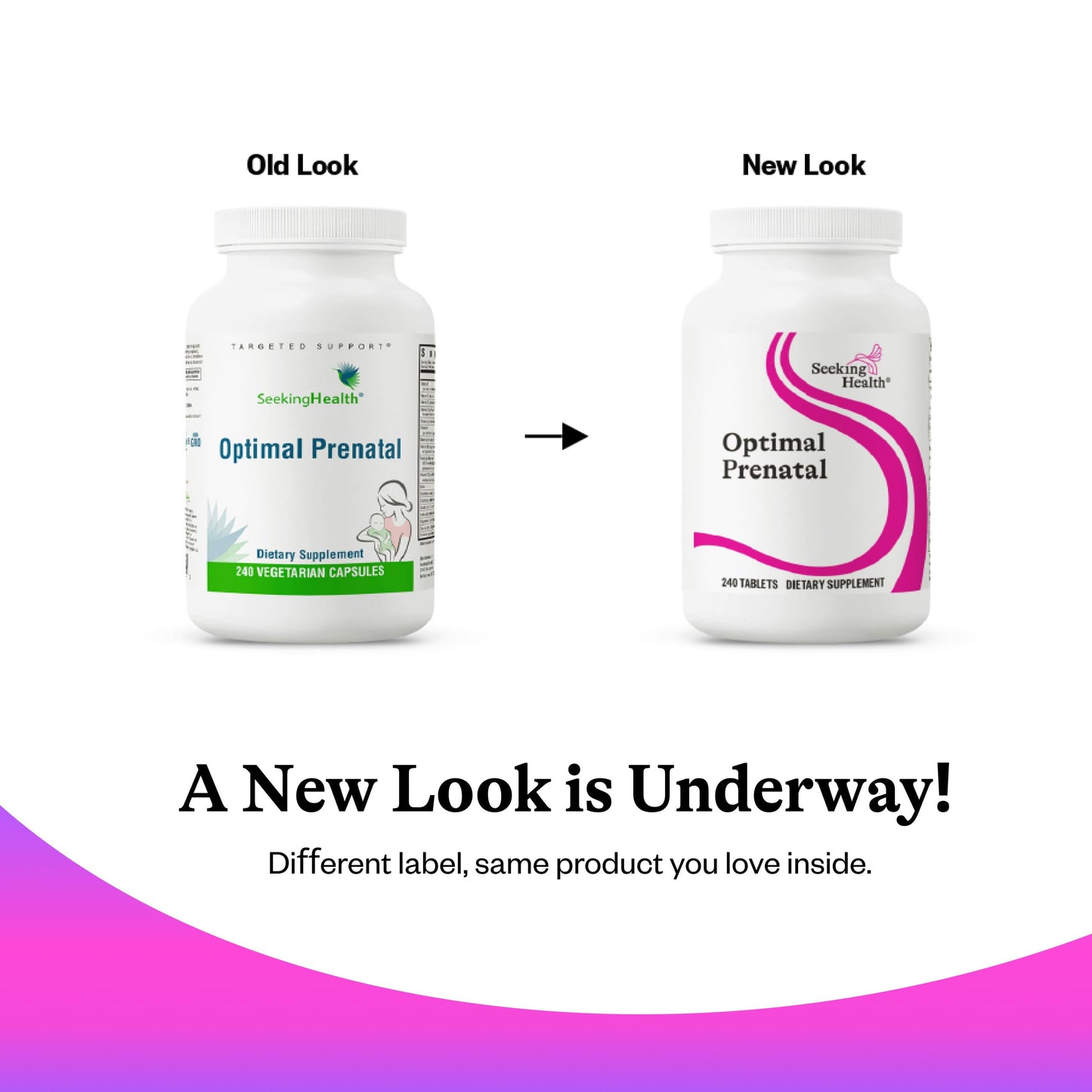 Seeking Health Optimal Prenatal - Vegetarian Prenatal Vitamin with B12, L-Methylfolate & Choline - 240 Capsules