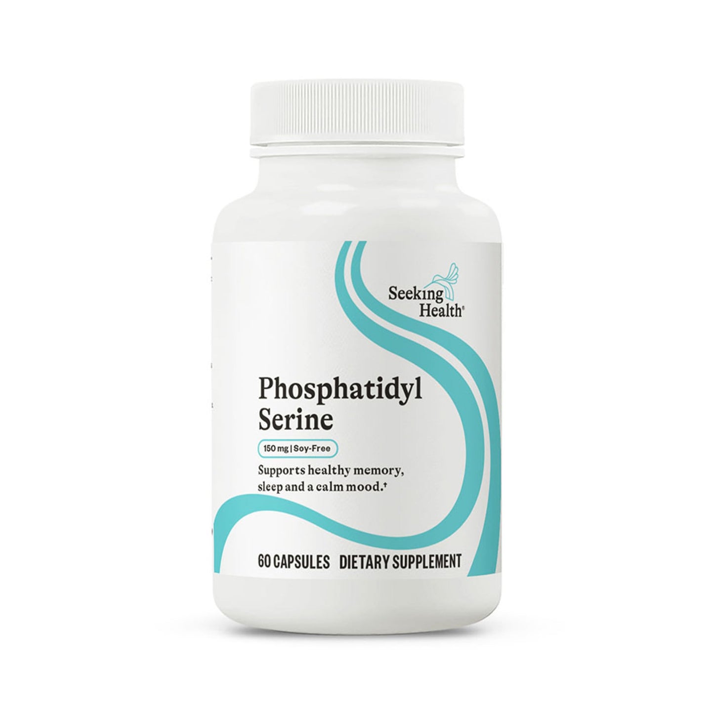 Seeking Health Phosphatidyl Serine, 100 mg Phosphatidylserine from Sunflower, Supports Concentration and Healthy Mood, Stress Response Support, Soy-Free, Non-GMO, Vegetarian (60 Capsules)*