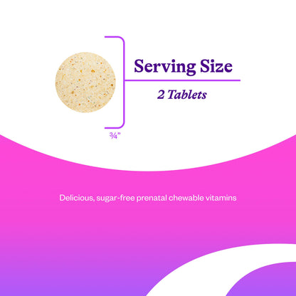 Seeking Health Prenatal Essentials Chewable - Prenatal Support Supplement with Riboflavin - Formula Supports Immune Health & Methylation - B12 Supplement to Support Genetic Development - 60 Tablets