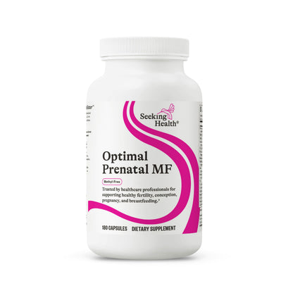 Seeking Health Optimal Prenatal Methyl-Free Folate + B12 | Pregnancy Support | Vegetarian (180 Capsules)