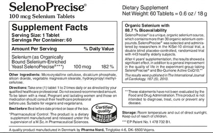 Pharma Nord Selenium 100 mcg | SelenoPrecise – Thyroid Support, Immune Health & Heart Health | 150 Tablets | 88.7% Absorption