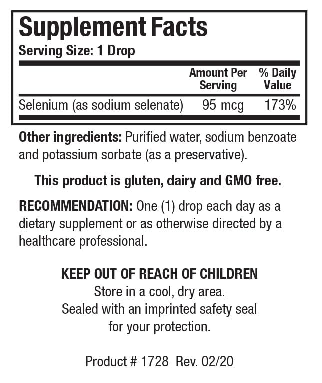 Biotics Research Aqueous Selenium Liquid Formula – 95 mcg – 0.5 fl oz Pack of 2