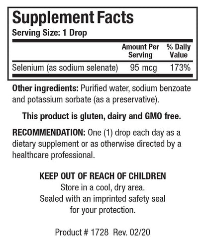 Biotics Research Aqueous Selenium Liquid Formula – 95 mcg – 0.5 fl oz Pack of 2