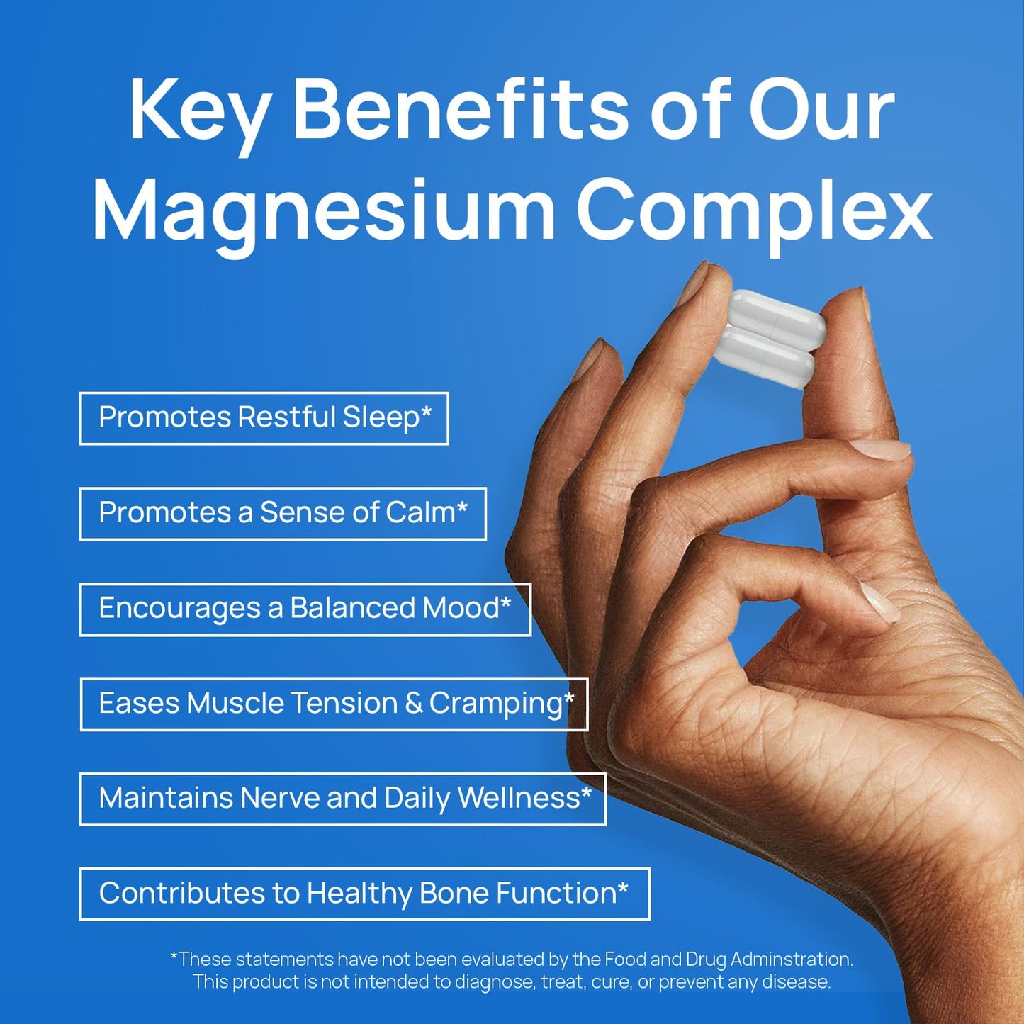 Selerb Magnesium Complex for Women & Men - Sleep, Calm, Muscle & Energy (90 Capsules)