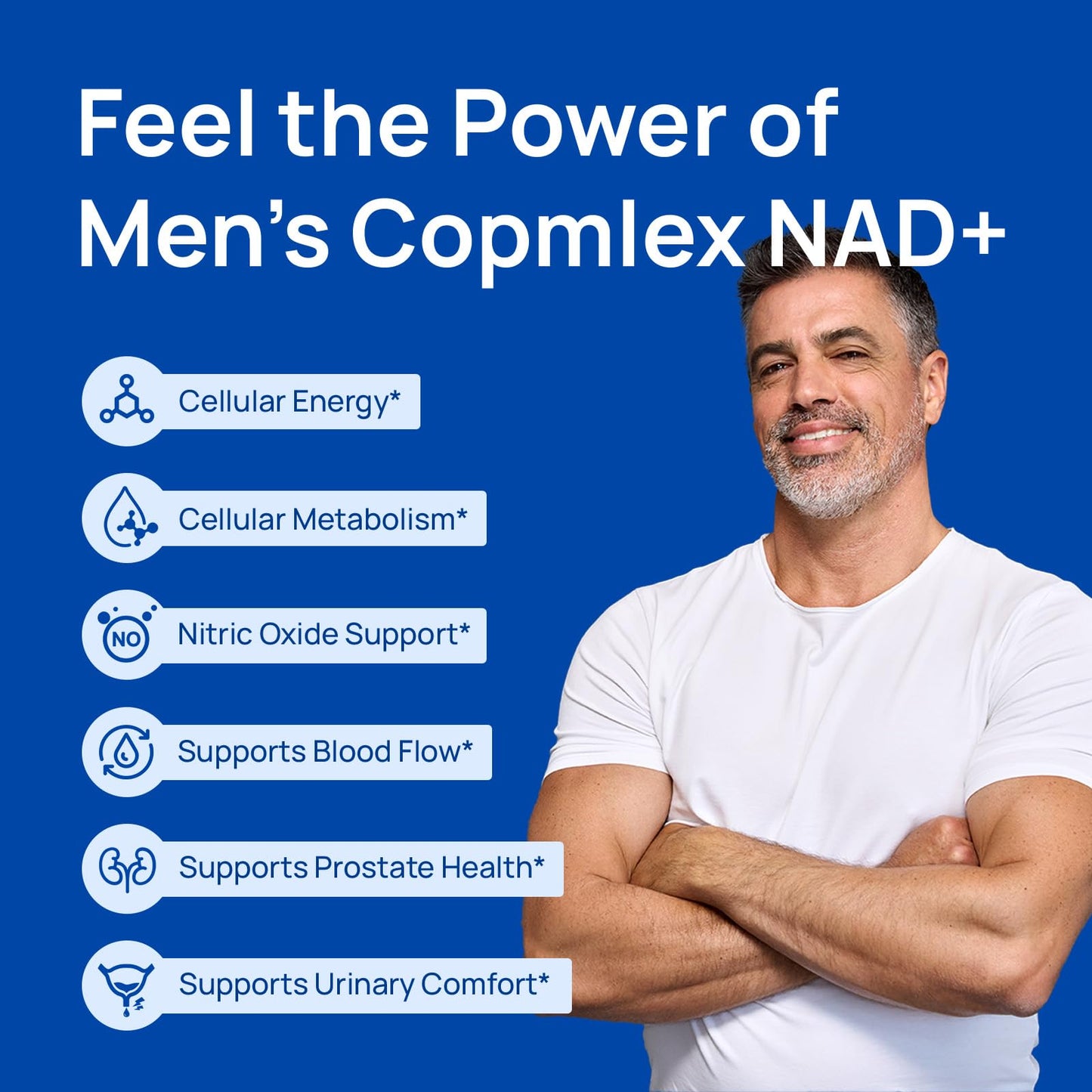 Selerb NAD+ for Men – Nitric Oxide, Prostate Health, Resveratrol, CoQ10 | 60 Capsules