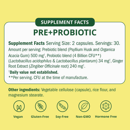 Semaine Super Powered Prebiotic + Probiotic for Women - 60 ct | Gut Health, IBS Relief & Immunity