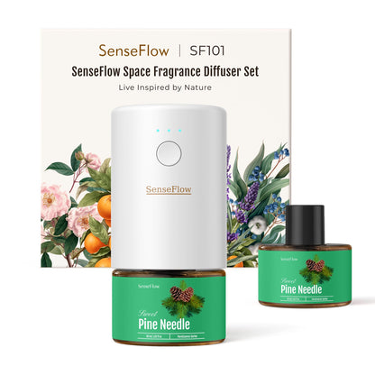 SenseFlow SF101 Pro Waterless Ultrasonic Diffuser – Pine Needle, 100% Plant-Based