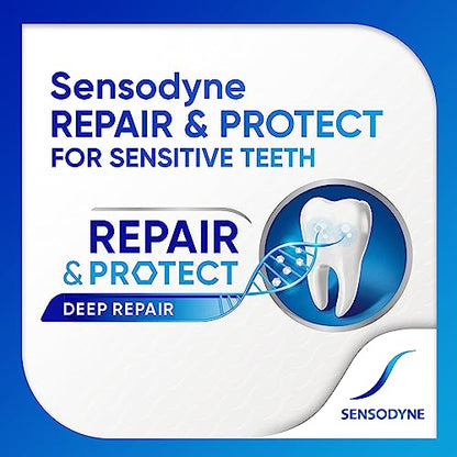 Sensodyne Repair and Protect Whitening Toothpaste, 3.4 oz | Sensitive Teeth & Cavity Prevention