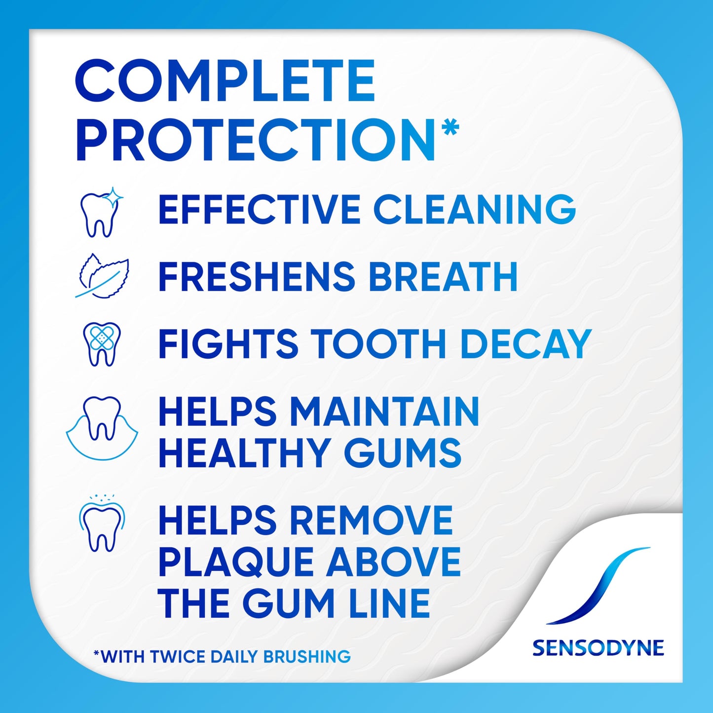 Sensodyne Complete Protection Sensitive Toothpaste for Gingivitis – Extra Fresh 3.4 oz (Pack of 2)