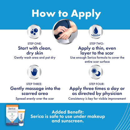 Serica Scar Gel (1oz) - Advanced Silicone Scar Care for Smoother-Looking Skin