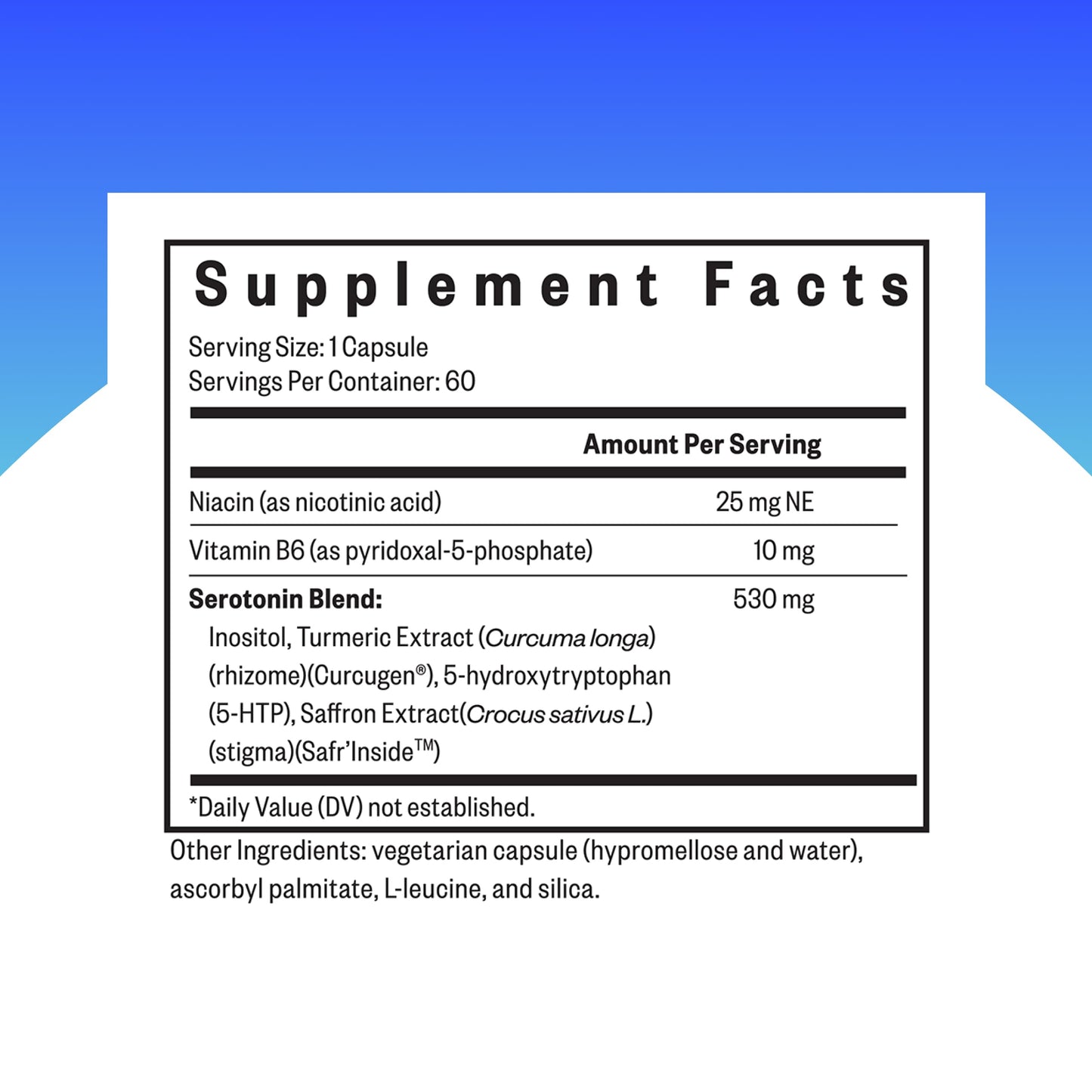 Seeking Health Serotonin Nutrients: 5-HTP with B6 & Saffron, 60 Caps