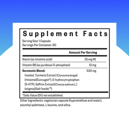 Seeking Health Serotonin Nutrients: 5-HTP with B6 & Saffron, 60 Caps