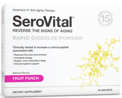 Serovital Rapid Dissolve Powder – Women’s Anti-Aging, Energy & Sleep | 30 Day Fruit Punch