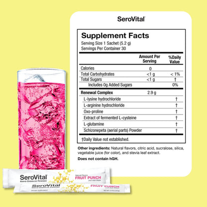 Serovital Rapid Dissolve Powder – Women’s Anti-Aging, Energy & Sleep | 30 Day Fruit Punch