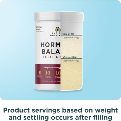 Ancient Nutrition Hormone Balance + Collagen Powder, Vanilla, 25 Servings | Hydrolyzed Collagen Peptides