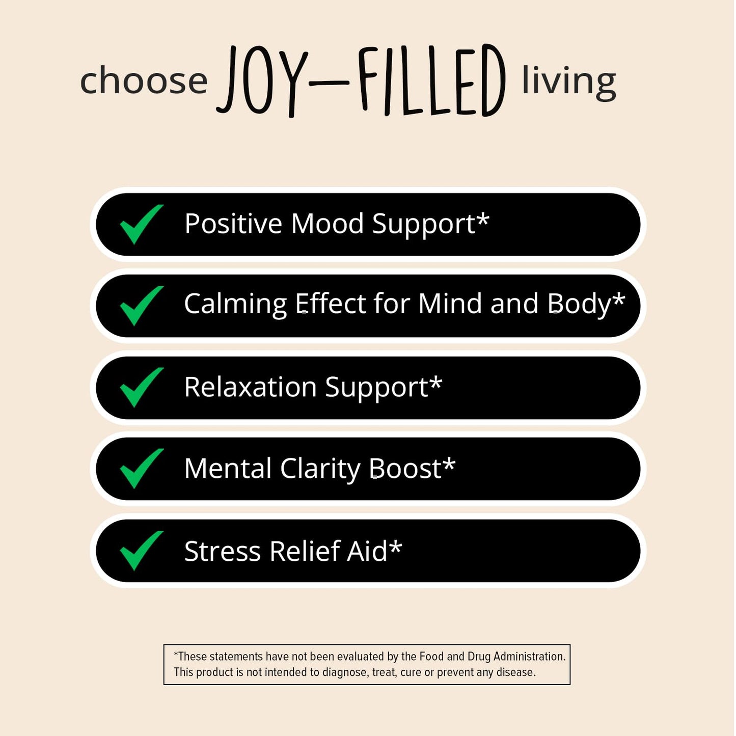 Joy-Filled Mood Support - 7-Herb Complex with St. John's Wort | Plant-Based Stress Relief | 60 Ct