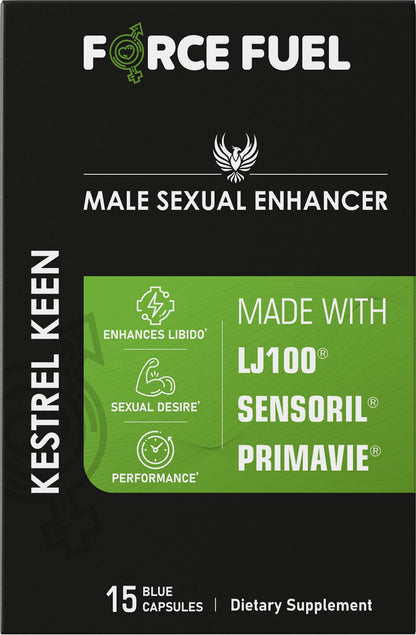 Sex Pills for Men – Last Longer in Bed and Enhance Erection Sensitivity – Includes Lab-Tested LJ100 Tongkat Ali, Sensoril Ashwagandha & PrimaVie Shilajit – 15 Caps for Men Aged 20-60 – Kestrel Keen
