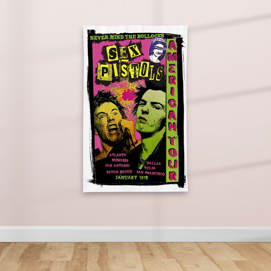 1970's Retro British Punk Rock Music poster - Textile Poster