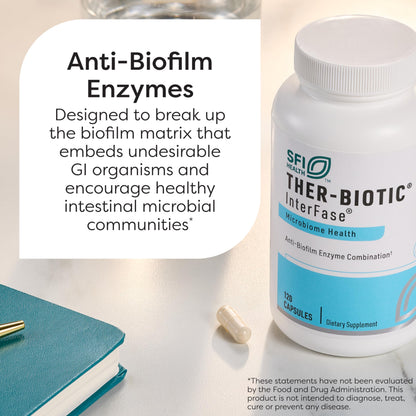 SFI Health Ther-Biotic InterFase — Multi-Enzyme Digestive Support for Gut Balance (120 Capsules)