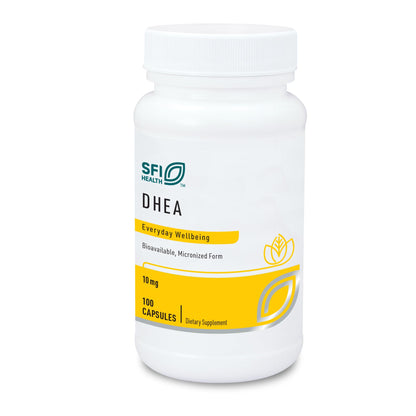 SFI Health Klaire Labs DHEA 10 mg – Micronized Dehydroepiandrosterone (DHEA) – Soy-Free, Hypoallergenic – 100 Capsules